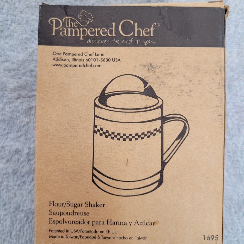 The Pampered Chef Flour Sugar Shaker 1695 Stainless Steel Kitchen Tool New